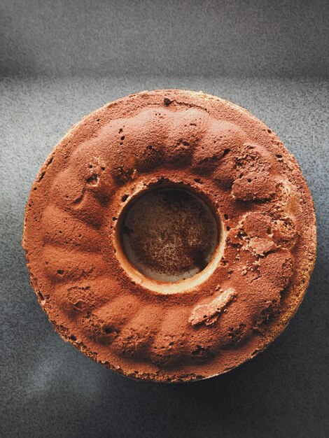 Directly Above View Of Fresh Cake On Table