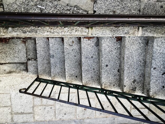 Photo directly above view of staircase