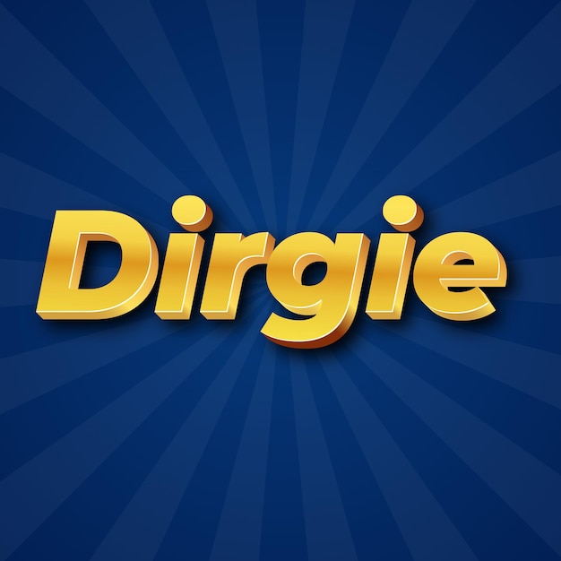 Dirgie 텍스트 효과 Gold JPG 매력적인 배경 카드 사진