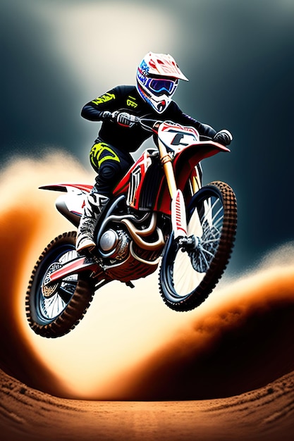 Photo Motocross high jump