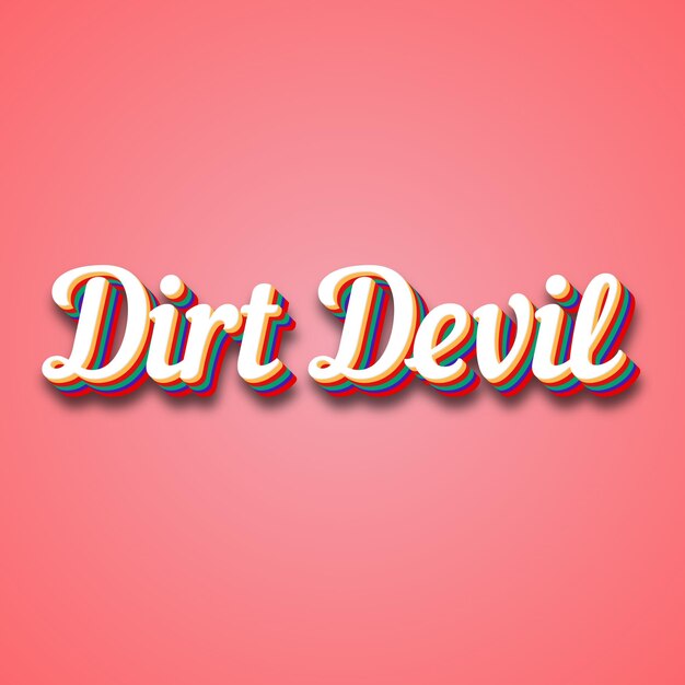 Foto effetto di testo dirt devil foto immagine cool