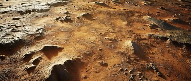 Photo a dirt field with rocks and dirt on it