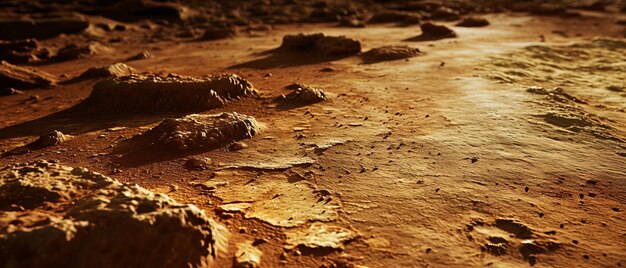 Photo dirt field with rocks and earth