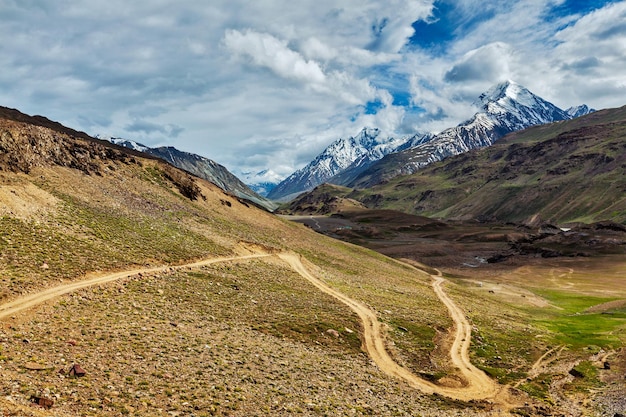 Dirt road in Himalayas