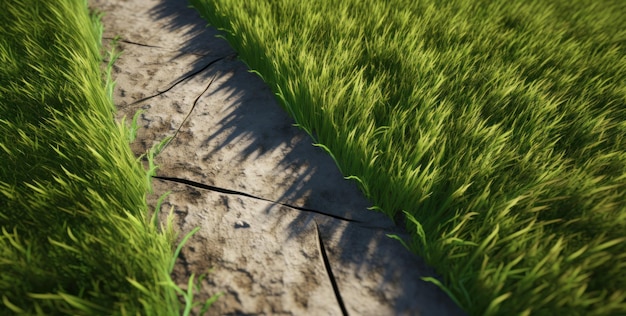 The Dirt with Grass on the Side AI Generated