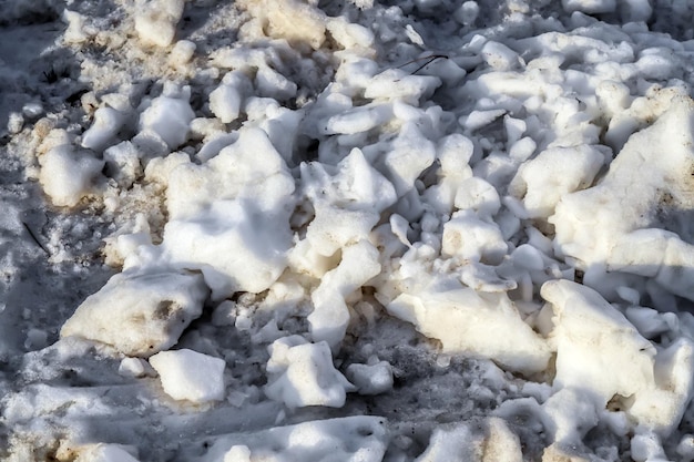 街の汚い雪解け