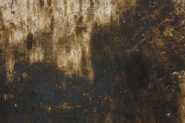 Dirty oiled old black and gray plywood flat backgound and texture