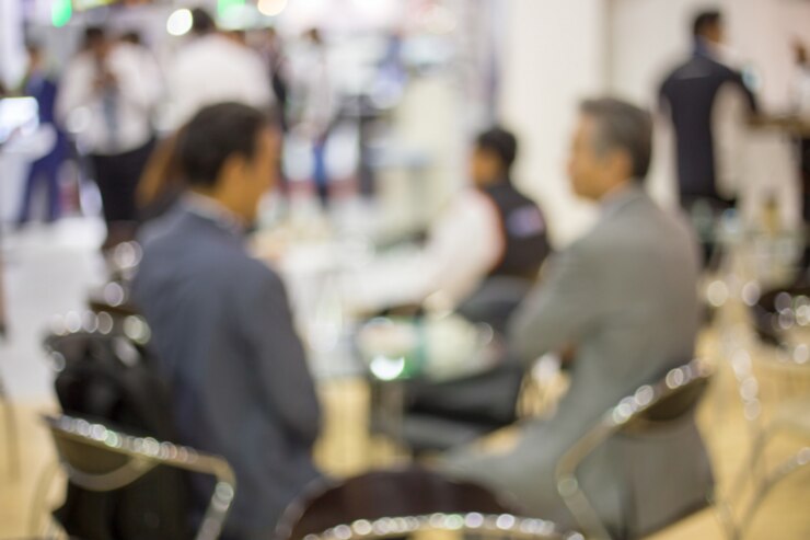 Dis focus of Group of Multiethnic Diverse Busy Business People Concept