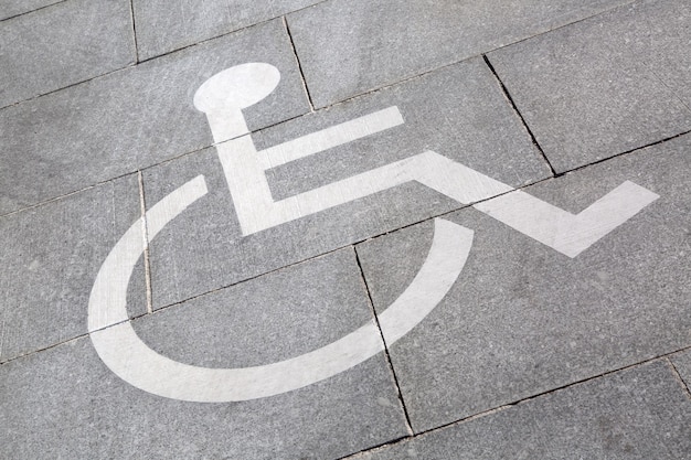 Disabled Parking Sign on Diagonal Slant