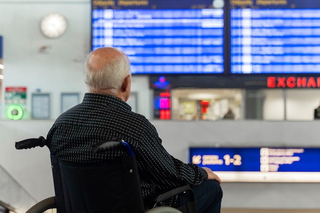 Photo disabled person travelling in the city