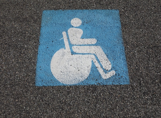 Disabled traffic sign