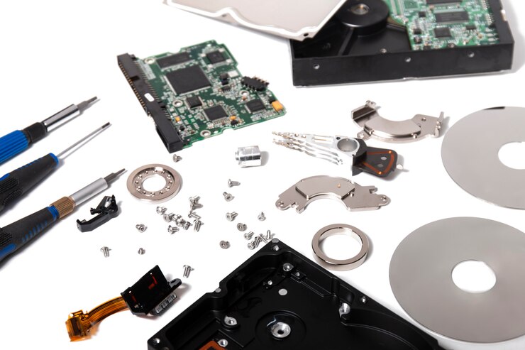 Photo 분해 된 hdd 드라이브