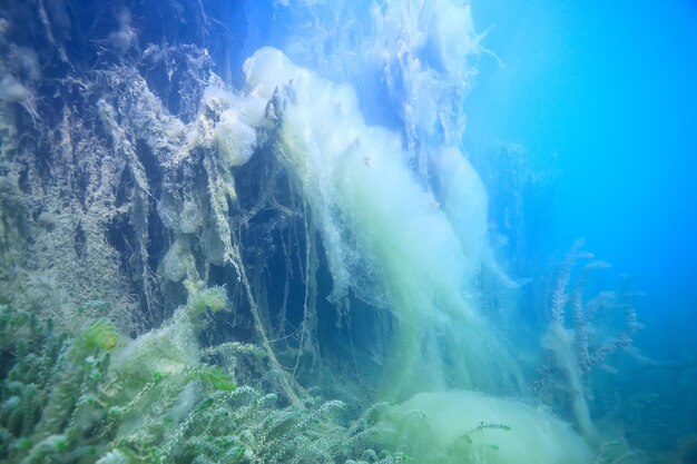 Disaster ecology river underwater / landscape pollution ecology
underwater