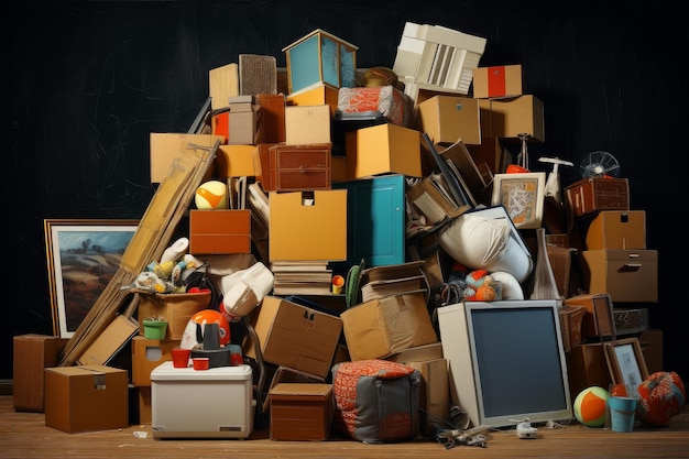 Photo discarded unwanted goods generate ai