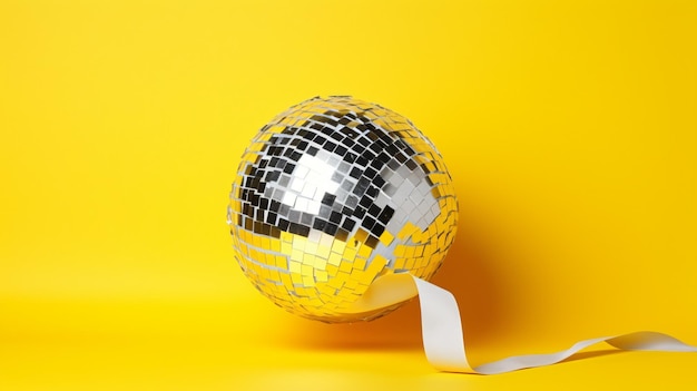 Disco bal met heldere stralen