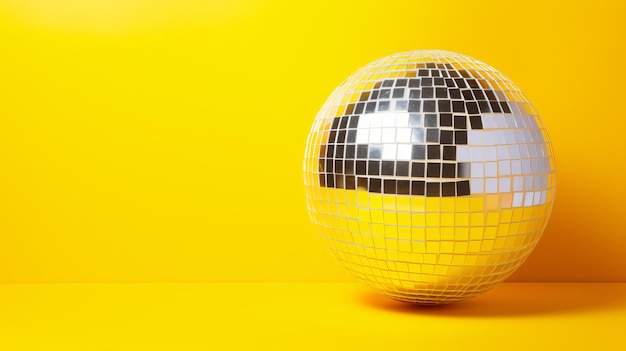 Disco bal met heldere stralen