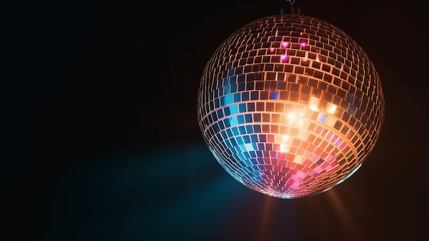 Disco ball background Illustration AI GenerativexA