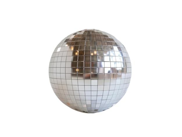 Photo disco ball on isolated white background