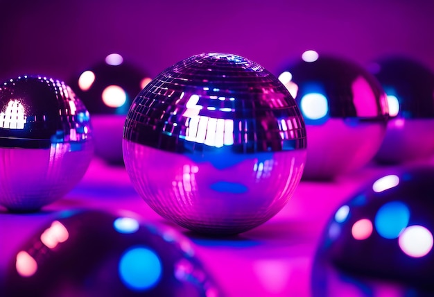 Foto disco-ballen met poedertextuur