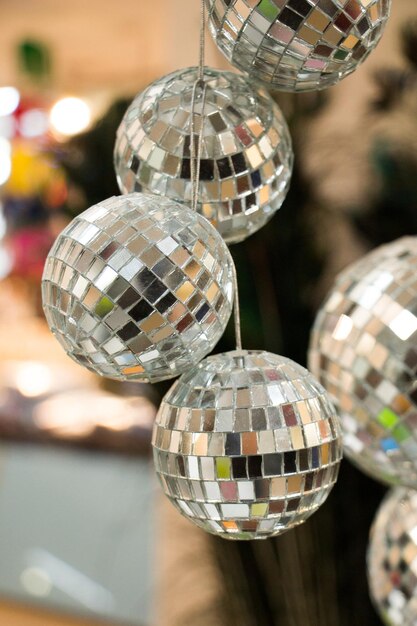 Disco balls for dancing in a disco club