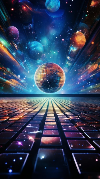 Disco Dancefloor in Outer Space