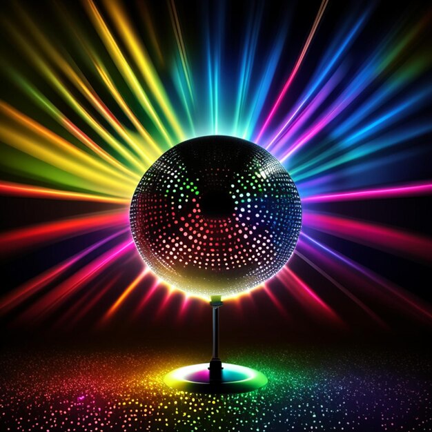 Disco light effect or halftone disco party background texture