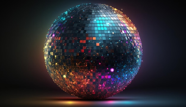 Discoball with lights Generative ai