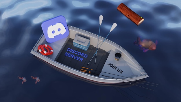 Discordbanner in een boot