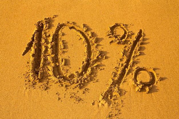 Discount 10 on clean sand sale summer background