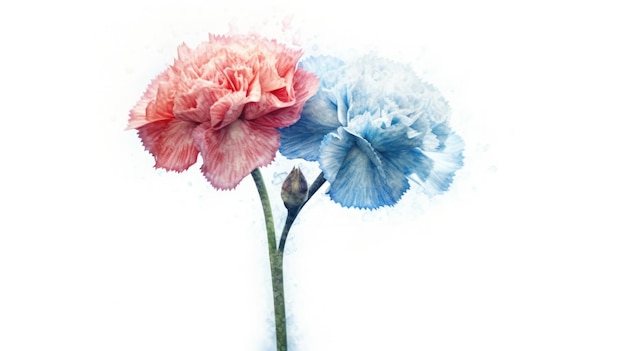 Discover the Beauty of Watercolor Carnations Generative AI