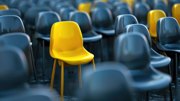 Discover the business concept of a standout yellow chair