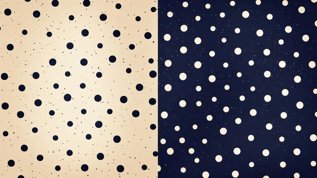 Foto scopri il mondo affascinante dei polka dot indigo e beige in modelli astratti esplora disegni e combinazioni di colori unici che aggiungeranno un tocco di sofisticazione ai tuoi progetti