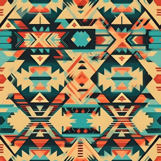 Photo discover the otherworldly in seamless aztec patterns