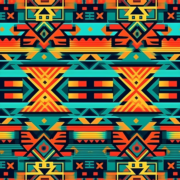 Photo discover the otherworldly in seamless aztec patterns