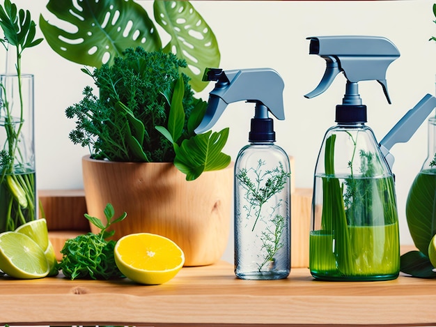 Foto scopri il potere dei prodotti per la pulizia naturali ed ecologici che puliscono efficacemente la tua casa