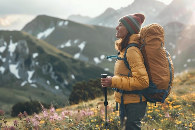 Foto scopri lo splendore degli ecosistemi di montagna con ai generativi