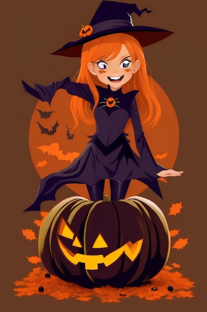 Photo discover spooktacular halloween designs featuring witches pumpkins and bats in vibrant orange and