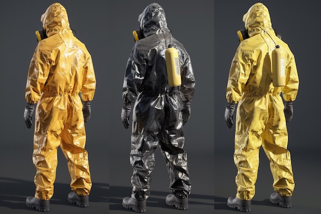 Foto discover the versatility of disposable coveralls w generative ai