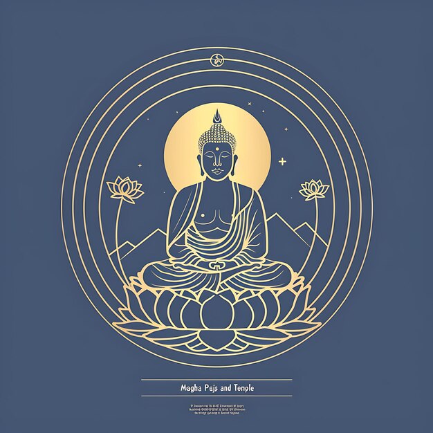 Photo discover vesak day a vector illustration masterpiece celebrating the full moon festival