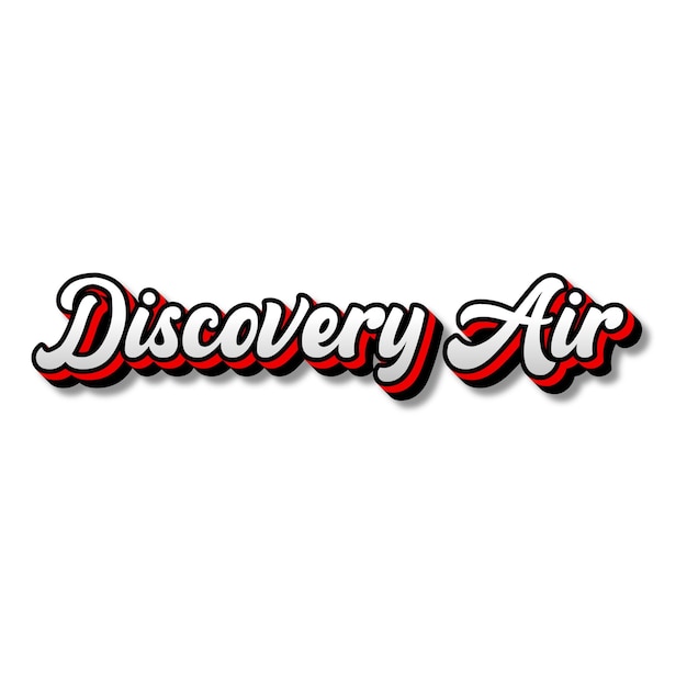 Фото discoveryair текст 3d серебряный красный черный белый фон фото jpg