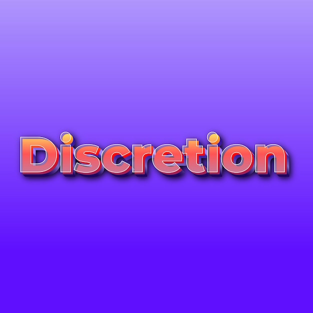 DiscretionText effect JPG gradient purple background card photo