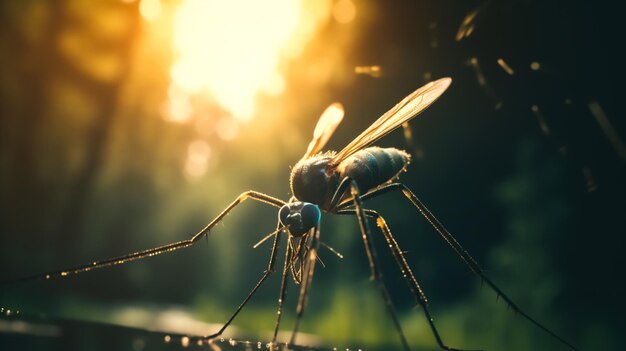 Photo disease carrying mosquito dengue concept generative ai