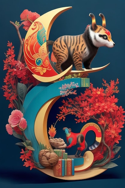 Diseos con letras chinas animales colores