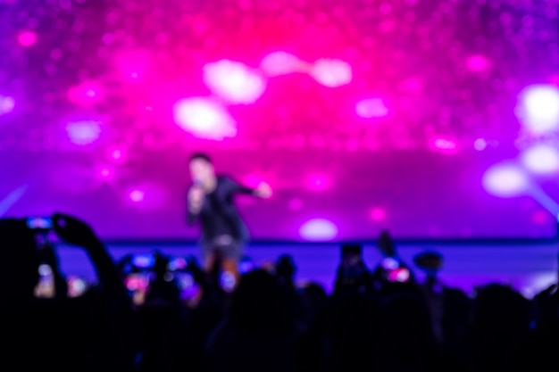 Disfocus of Crowd in front of concert stage