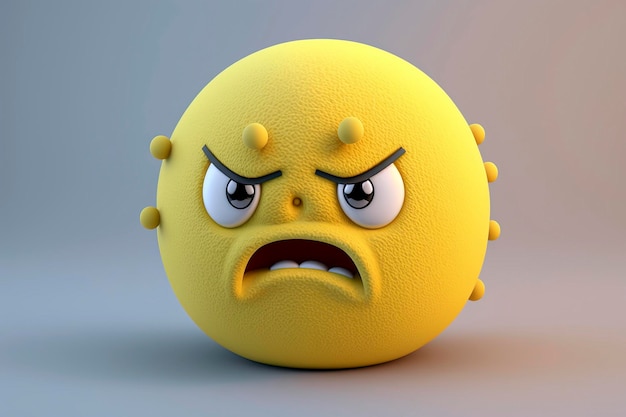 disgusted yellow emoji