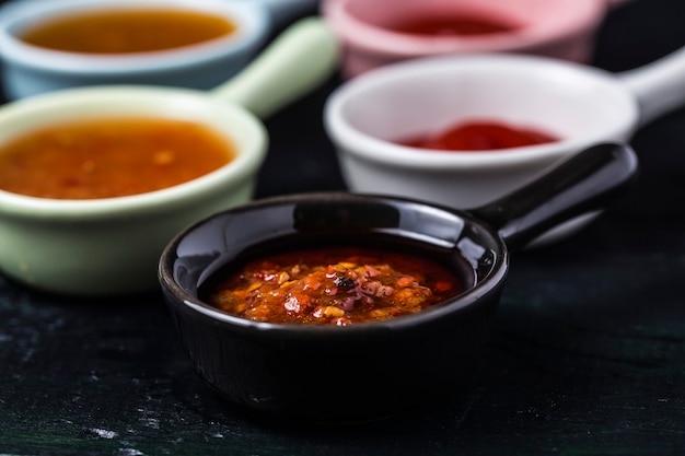 A dish of chili sauce