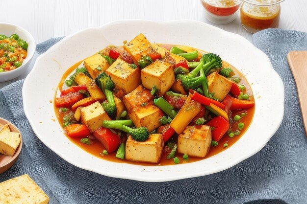 A dish of an enticing tofu