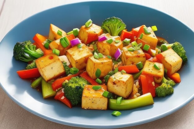 A dish of an enticing tofu