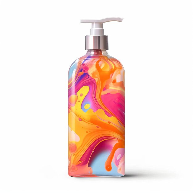 Dish soap Abstract Expressionism art style white ba