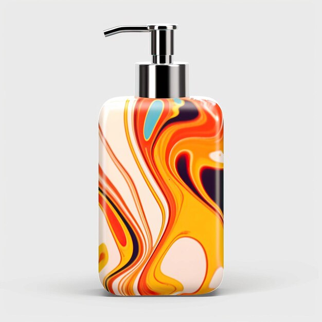 Dish soap Abstract Expressionism art style white ba